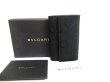 Photo1: BVLGARI Black Logo Canvas Black Leather 6 Pics Key Chain #a609