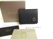 Photo1: BVLGARI BVLGARI Black Leather Coin Purse #a612