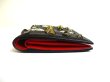 Photo5: Christian Louboutin Paloma Plastic Stars Black Red Leather Bifold Wallet #a615