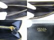 Photo9: PRADA Saffiano Black Leather Gold H/W Large Round Zip Long Wallet #a616