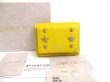 Photo1: Jimmy Choo Plastic Stars Mustard Yellow Leather Trifold Wallet BFEALE #a619