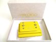 Photo12: Jimmy Choo Plastic Stars Mustard Yellow Leather Trifold Wallet BFEALE #a619