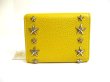 Photo2: Jimmy Choo Plastic Stars Mustard Yellow Leather Trifold Wallet BFEALE #a619