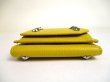 Photo5: Jimmy Choo Plastic Stars Mustard Yellow Leather Trifold Wallet BFEALE #a619