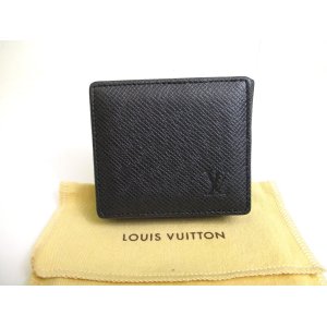 Photo: LOUIS VUITTON Taiga Ardoise Leather Coin Purse Porto Monnaie Boite #a622