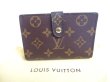 Photo1: LOUIS VUITTON Monogram Brown Leather Bifold Wallet Viennois #a628