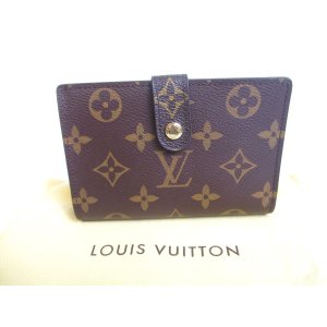 Photo: LOUIS VUITTON Monogram Brown Leather Bifold Wallet Viennois #a628