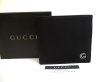 Photo1: GUCCI Double G Black Leather Bifold Wallet Compact Wallet #a630