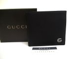 Photo: GUCCI Double G Black Leather Bifold Wallet Compact Wallet #a630