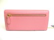 Photo2: PRADA Pink and Gray Deer Leather Bifold Long Flap Wallet #a636