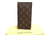 Photo: LOUIS VUITTON Monogram Brown Leather Flap Checkbook Bill Wallet #a640