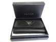 Photo12: PRADA Black Leather 4 Pics Key Chains #a645