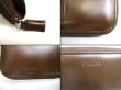 Photo10: PRADA Brown Leather Bifold Wallet Compact Wallet #a647