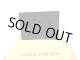 Photo: LOUIS VUITTON Damier Graphite Leather Bifold Pince Bill Wallet #a674