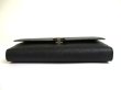 Photo5: BVLGARI Black Leather Logo Clip Flap Long Wallet #a689