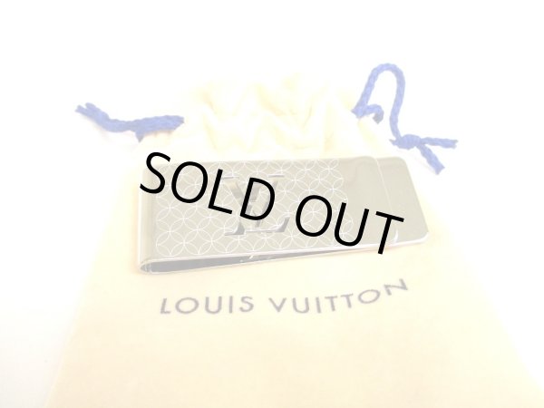 Photo1: LOUIS VUITTON Stainless Steel Champs Elysees Bill Money Clip #a697