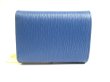 Photo2: PRADA Cobalto Blue Leather Trifold Wallet Compact Wallet #a698