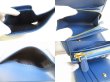 Photo9: PRADA Cobalto Blue Leather Trifold Wallet Compact Wallet #a698