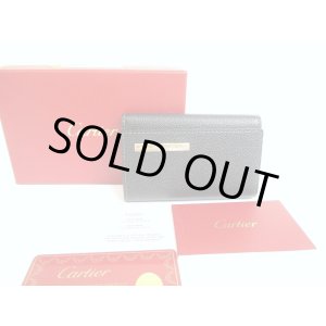 Photo: Cartier Santos Black Leather 6 Pics Key Cases #a700