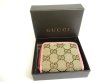 Photo12: GUCCI Biege GG Canvas Pink Leather Mini Coin Purse #a702