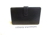 Photo: LOUIS VUITTON Epi Black Leather Bifold Wallet French Purse #a712