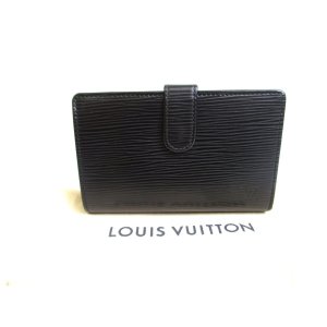 Photo: LOUIS VUITTON Epi Black Leather Bifold Wallet French Purse #a712