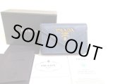 Photo: PRADA Blue Saffiano Mtal Leather Trifold Wallet Compact Wallet #a717