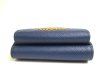 Photo6: PRADA Blue Saffiano Mtal Leather Trifold Wallet Compact Wallet #a717