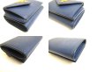 Photo7: PRADA Blue Saffiano Mtal Leather Trifold Wallet Compact Wallet #a717