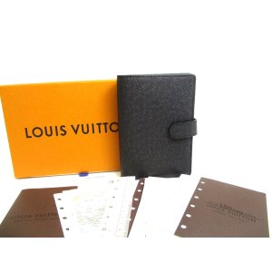 Photo: LOUIS VUITTON Taiga Ardoise Leather Small Ring Agenda Cover #a722