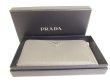 Photo12: PRADA Black Leather Large Round Zip Long Wallet #a725