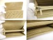 Photo8: CHANEL Champagne Gold Fabric Flap Long Wallet Purse #a728