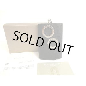 Photo: BVLGARI Black Leather BVLGARIBVLGARI 6 Pics Key Chain #a730
