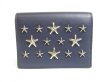 Photo2: JIMMY CHOO Plastic Starts Navy Blue Leather Credit Card Business Card Holder AYDEN #a733