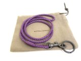 Photo: BOTTEGA VENETA Intrecciato Puple Leather Necklace Strap #a734