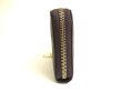 Photo4: GUCCI GG Dark Brown Leather Round Zip Wallet #a735