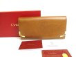 Photo1: Cartier Marcello de Cartier Brown Leather Bifold Long Wallet #a737