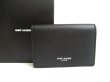 Photo1: Saint Laurent YSL Black Leather Business Card Holder #a739