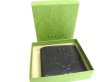 Photo12: GUCCI Embossed GG Black Leather Bifold Wallet Compact Wallet #a745