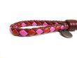 Photo2: BOTTEGA BENETA Intrecciato Tricolor Leather Key Chain Key Holder #a747
