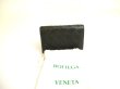 Photo1: BOTTEGA VENETA Intrecciato Deep Gray Leather Business Card Holder #a748