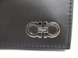 Photo10: Salvatore Ferragamo Gancini Black Leather Flap Bill Wallet #a749