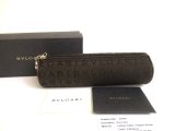 Photo: BVLGARI Logomania Brown Fabric Pencil Case Pouch #a755
