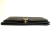 Photo5: BVLGARI Black Leather Logo Clip Gold H/W Flap Long Wallet #a766
