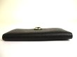 Photo6: BVLGARI Black Leather Logo Clip Gold H/W Flap Long Wallet #a766