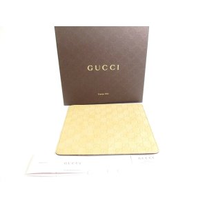 Photo: GUCCI Guccissima Beige Leather Mouse Pad #a767