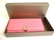 Photo12: BVLGARI Pink Leather Logo Clip Gold H/W Flap Long Wallet #a769
