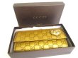 Photo12: GUCCI Guccissima Gold Leather Heart Motif Flap Wallet #a776