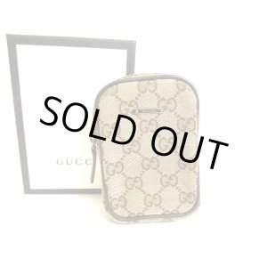 Photo: GUCCI Beige GG Canvas Cigarette Case Pouch #a779
