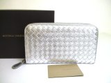 Photo: BOTTEGA VENETA Intrecciato Black Leather Round Zip Wallet Purse #a780